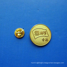 Coin Lapel Pin, Security Gold Plated Badge (GZHY-LP-026)